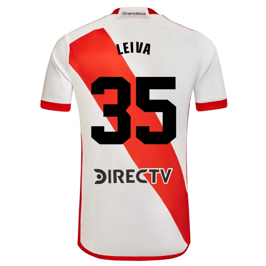 Women Football Tobías Leiva #35 White Red Home Jersey 2024/25 T-Shirt Uk