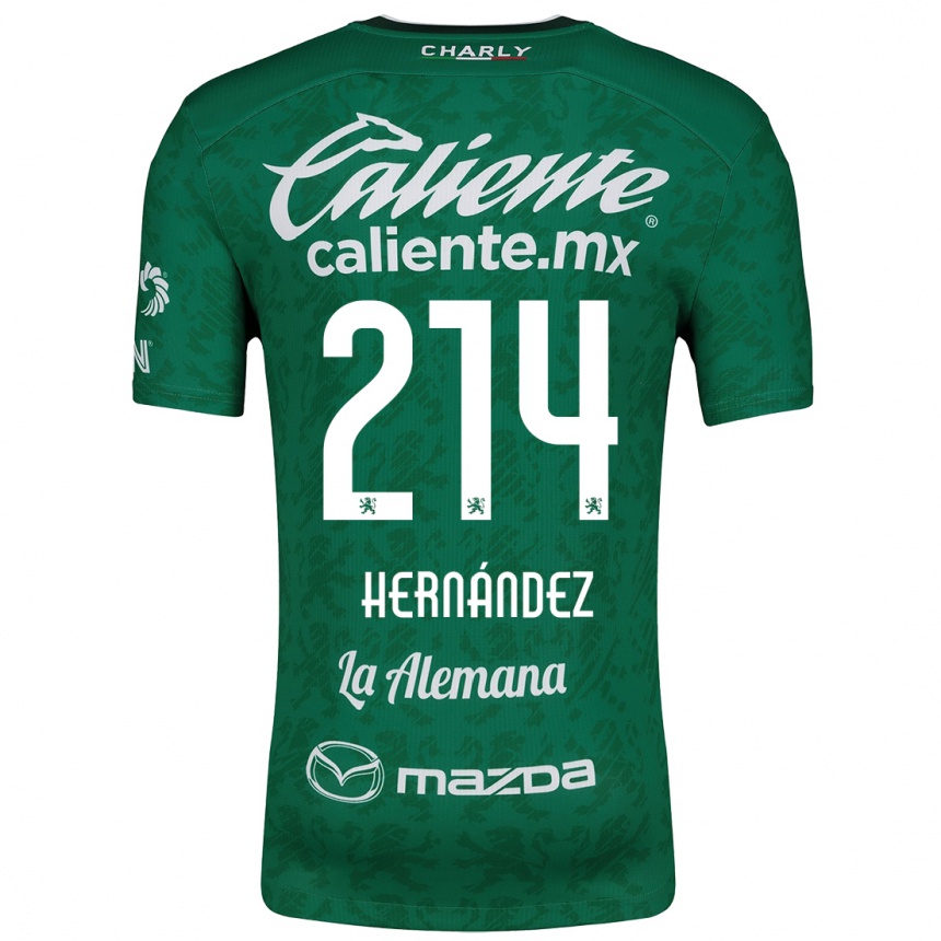 Women Football Iván Hernández #214 Green White Home Jersey 2024/25 T-Shirt Uk