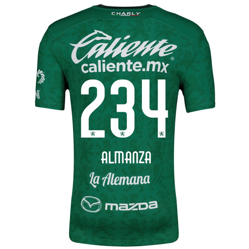 Women Football Román Almanza #234 Green White Home Jersey 2024/25 T-Shirt Uk