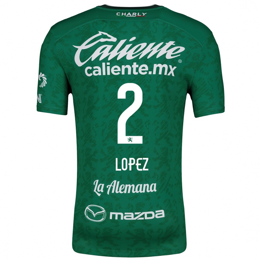 Women Football Vanessa López #2 Green White Home Jersey 2024/25 T-Shirt Uk