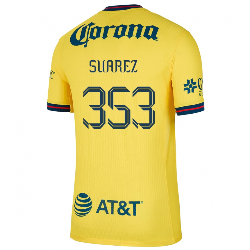 Women Football Irwin Suarez #353 Yellow Blue Home Jersey 2024/25 T-Shirt Uk