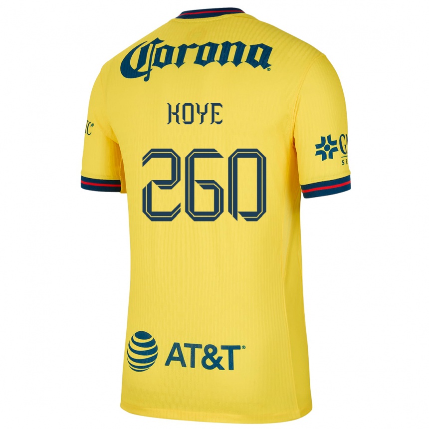 Women Football Julián Koye #260 Yellow Blue Home Jersey 2024/25 T-Shirt Uk