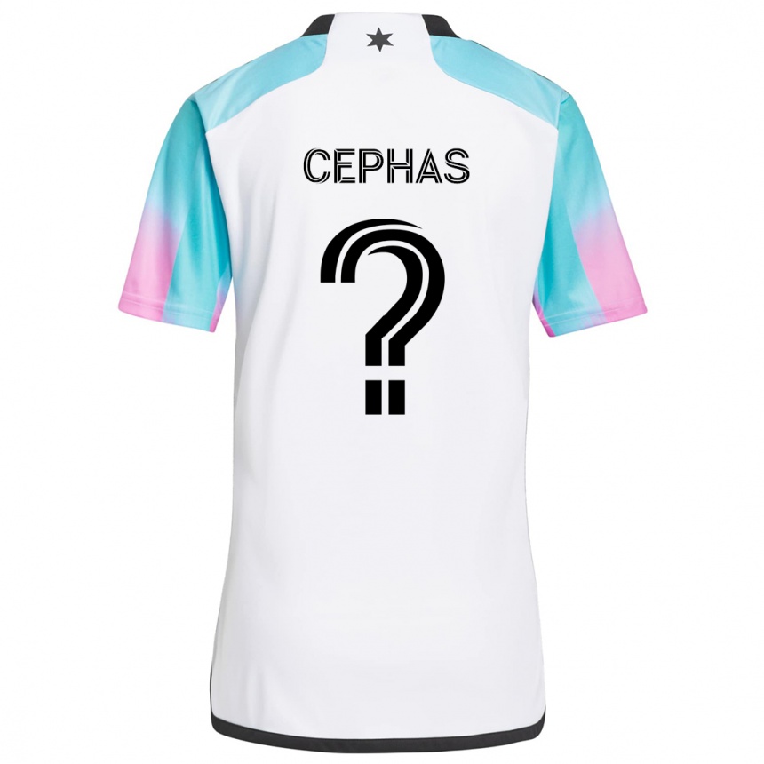 Women Football Jumel Cephas #0 White Blue Black Away Jersey 2024/25 T-Shirt Uk