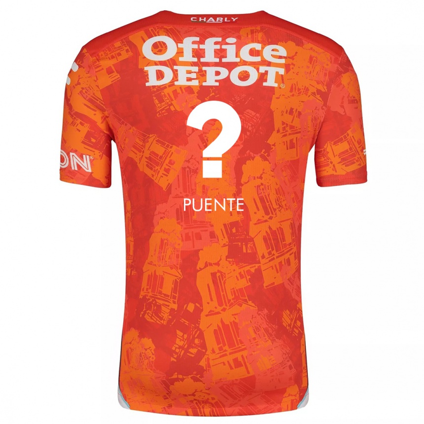 Women Football Luis Puente #0 Orange White Away Jersey 2024/25 T-Shirt Uk