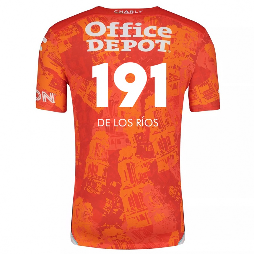 Women Football Sergio De Los Ríos #191 Orange White Away Jersey 2024/25 T-Shirt Uk