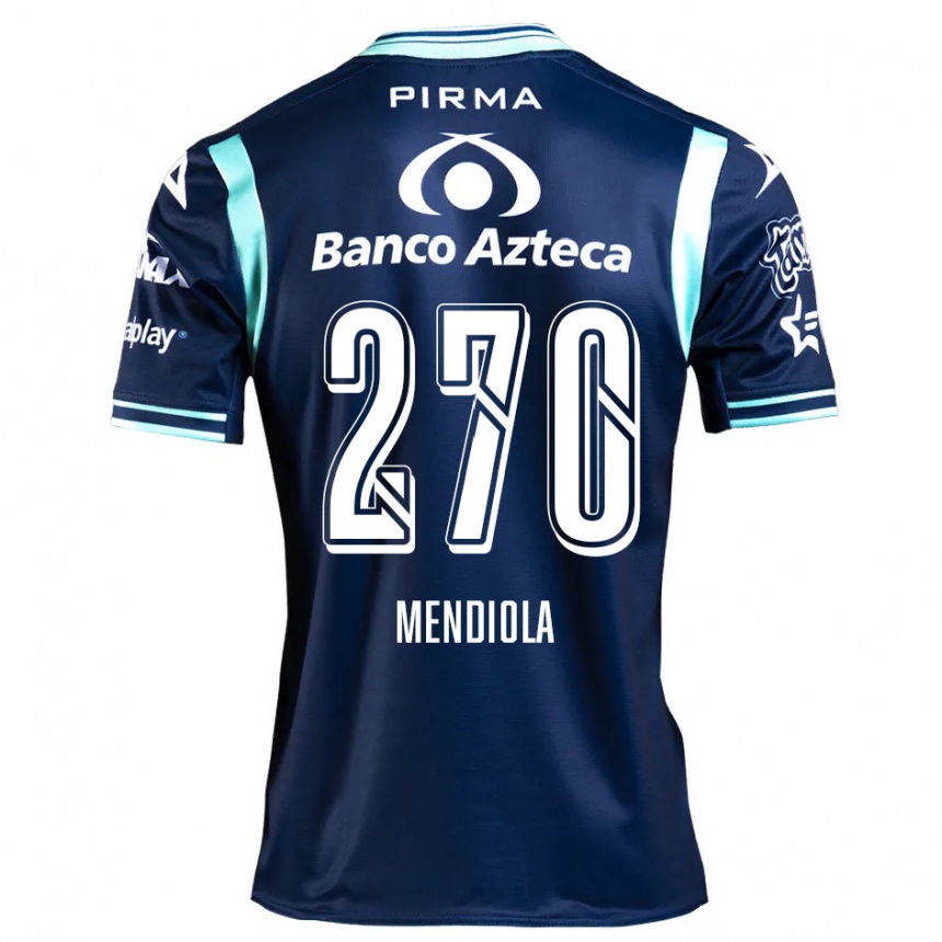 Women Football Carlos Mendiola #270 Navy Blue Away Jersey 2024/25 T-Shirt Uk