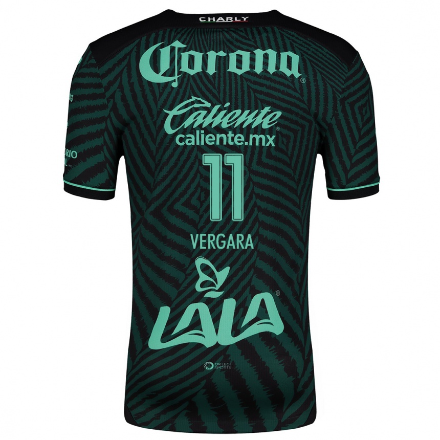 Women Football Duván Vergara #11 Black Green Away Jersey 2024/25 T-Shirt Uk