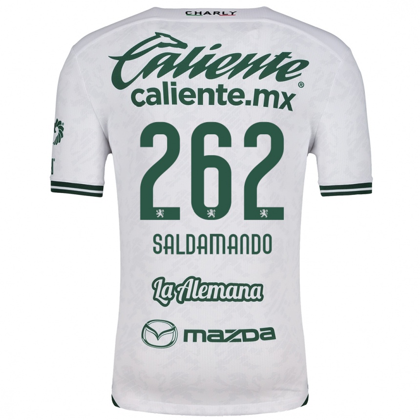 Women Football José Saldamando #262 White Green Away Jersey 2024/25 T-Shirt Uk