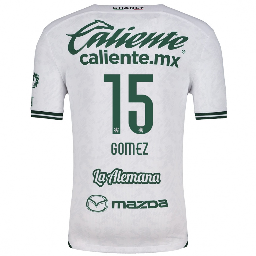 Women Football Paulina Gómez #15 White Green Away Jersey 2024/25 T-Shirt Uk