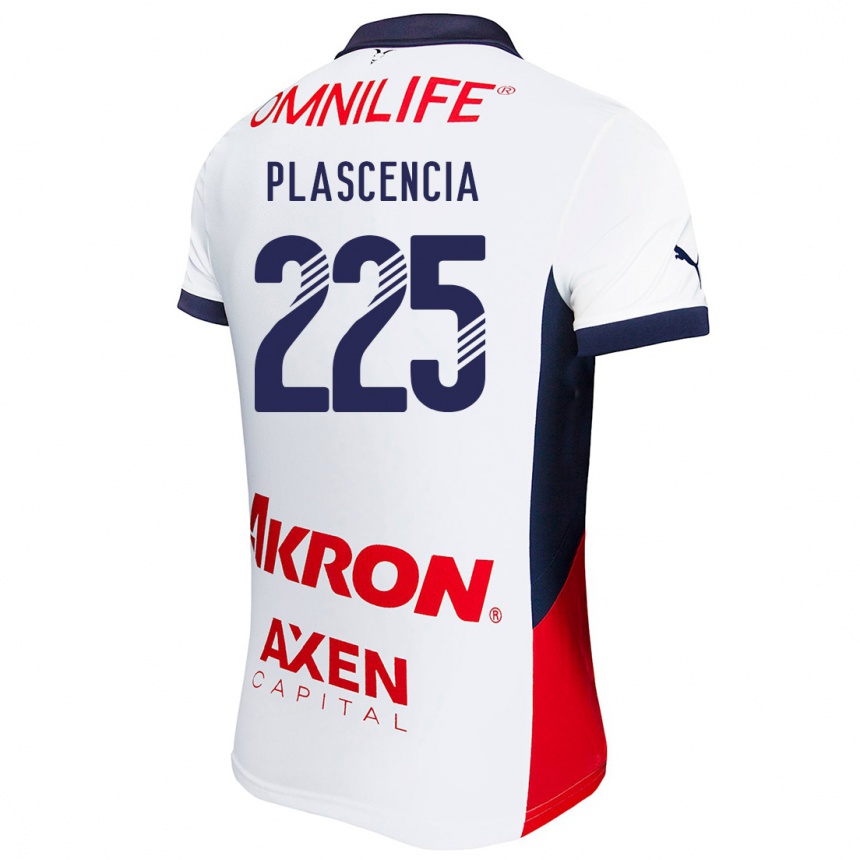 Women Football Osvaldo Plascencia #225 White Red Blue Away Jersey 2024/25 T-Shirt Uk