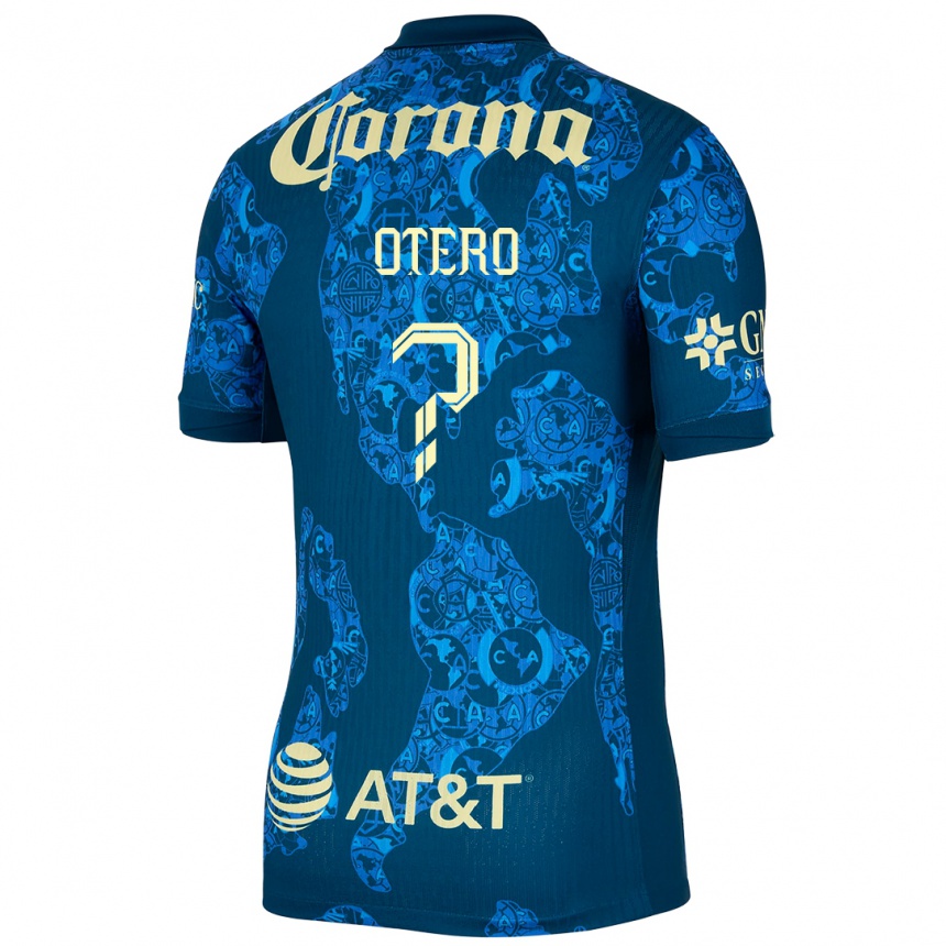 Women Football Juan Otero #0 Blue Yellow Away Jersey 2024/25 T-Shirt Uk