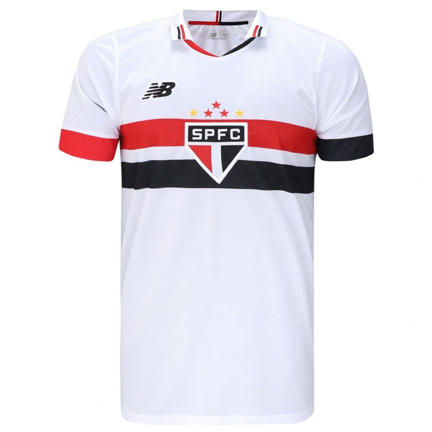 Kids Football Jhegson Méndez #0 White Red Black Home Jersey 2024/25 T-Shirt Uk