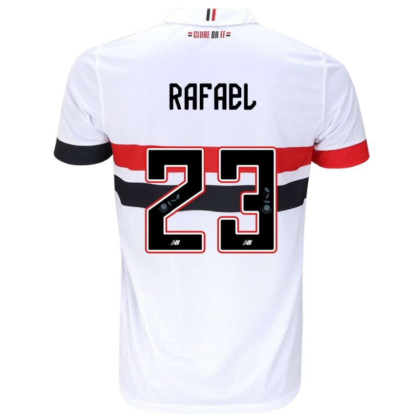 Kids Football Rafael #23 White Red Black Home Jersey 2024/25 T-Shirt Uk