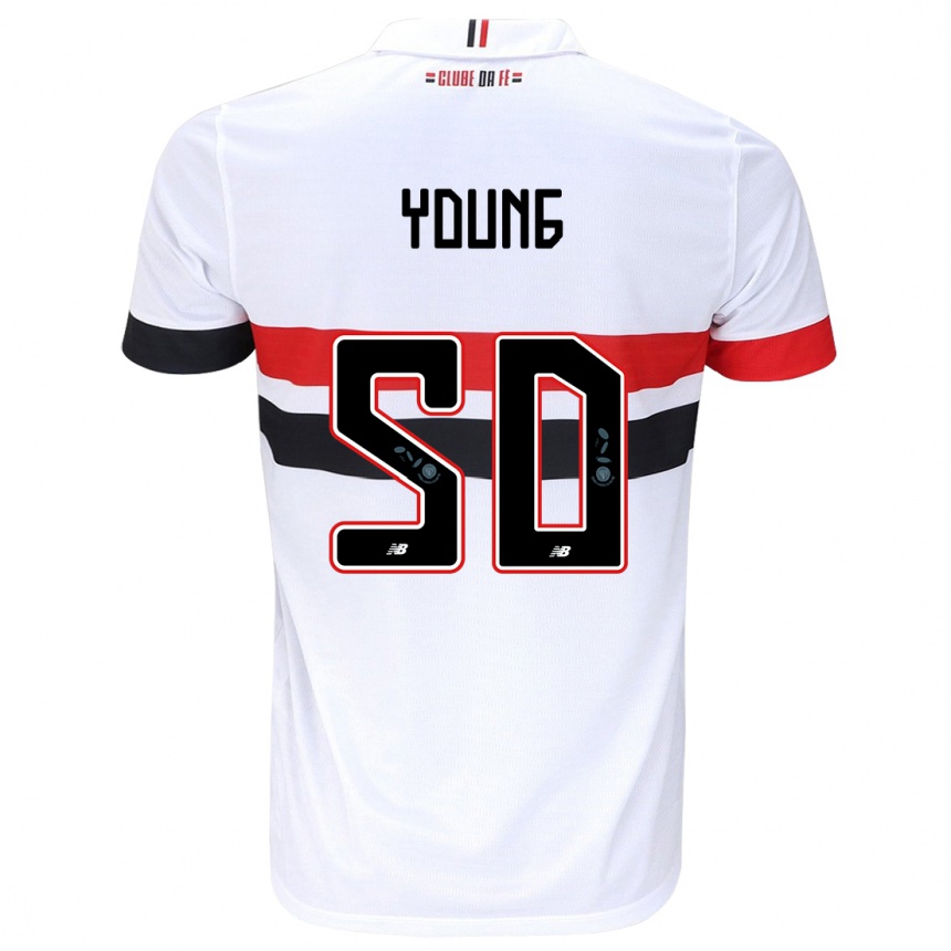 Kids Football Young #50 White Red Black Home Jersey 2024/25 T-Shirt Uk