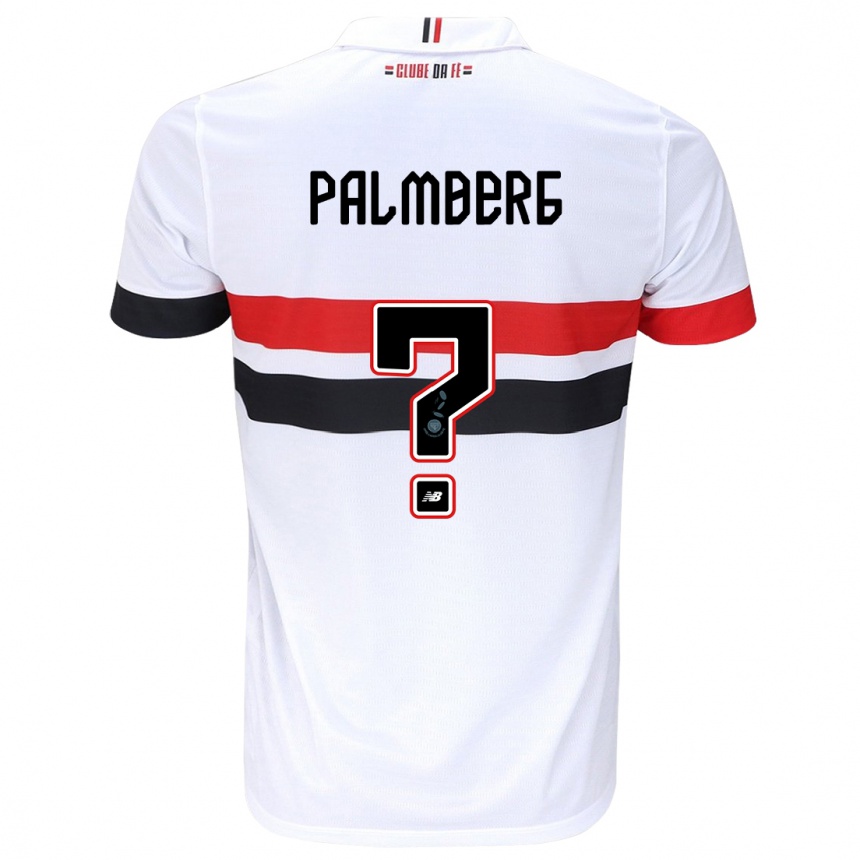 Kids Football Palmberg #0 White Red Black Home Jersey 2024/25 T-Shirt Uk