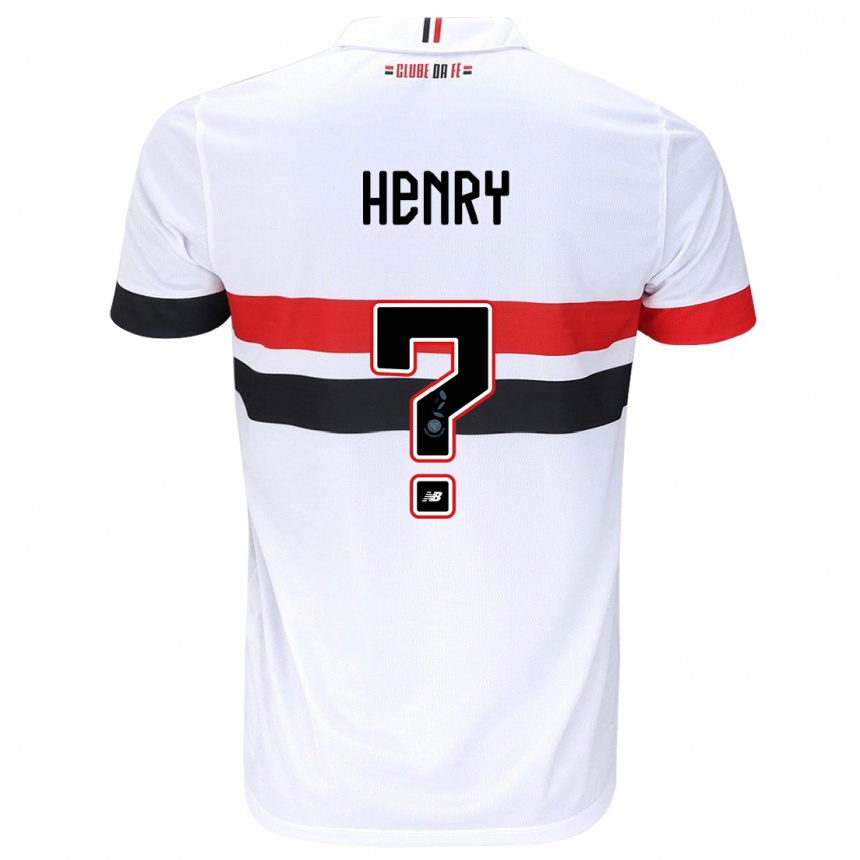 Kids Football Thierry Henry #0 White Red Black Home Jersey 2024/25 T-Shirt Uk