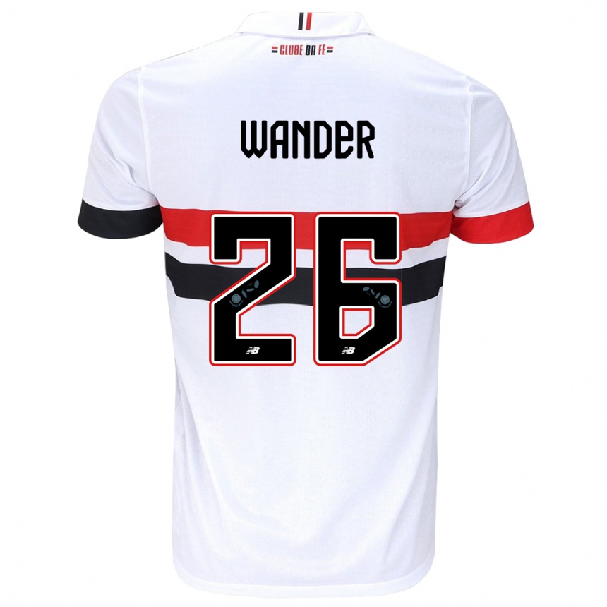 Kids Football Talles Wander #26 White Red Black Home Jersey 2024/25 T-Shirt Uk