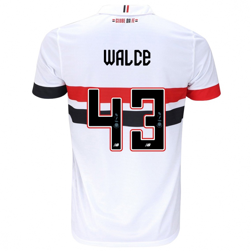 Kids Football Walce #43 White Red Black Home Jersey 2024/25 T-Shirt Uk