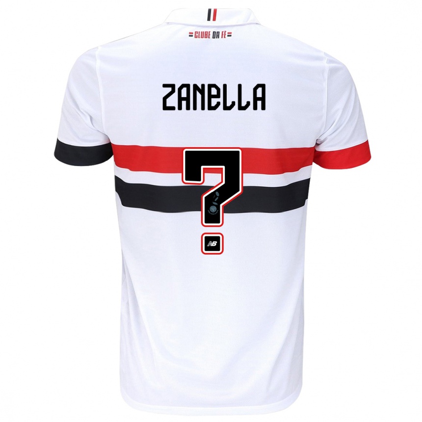 Kids Football Matheus Zanella #0 White Red Black Home Jersey 2024/25 T-Shirt Uk