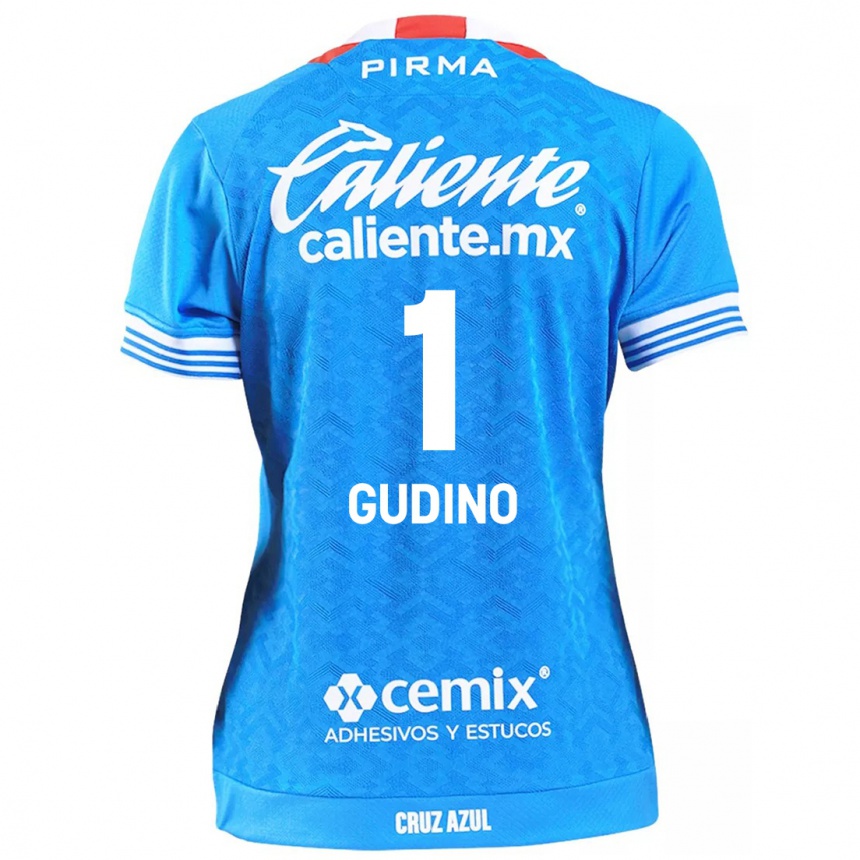 Kids Football Andrés Gudiño #1 Sky Blue Home Jersey 2024/25 T-Shirt Uk