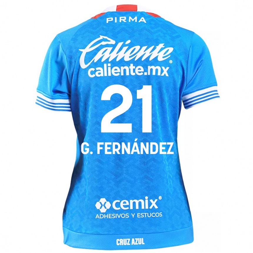 Kids Football Gabriel Fernández #21 Sky Blue Home Jersey 2024/25 T-Shirt Uk