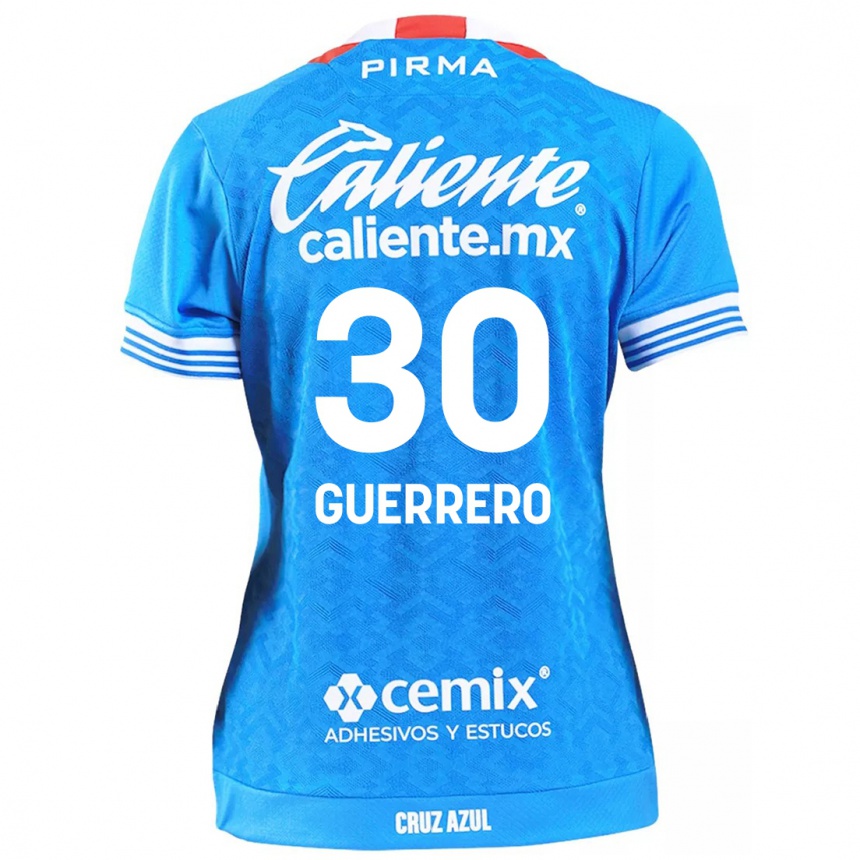 Kids Football Rafael Guerrero #30 Sky Blue Home Jersey 2024/25 T-Shirt Uk