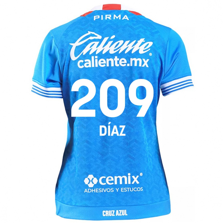 Kids Football Josué Díaz #209 Sky Blue Home Jersey 2024/25 T-Shirt Uk