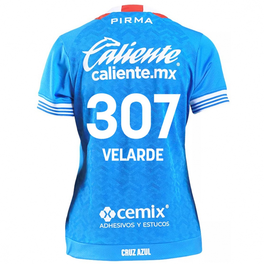 Kids Football Juan Velarde #307 Sky Blue Home Jersey 2024/25 T-Shirt Uk