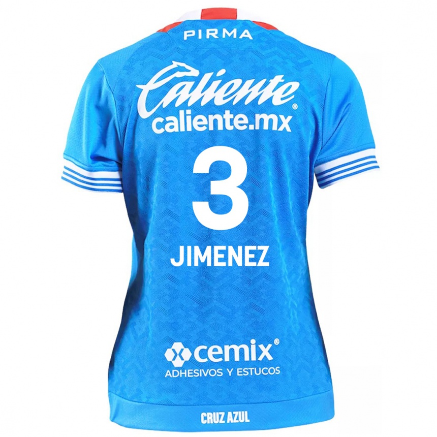 Kids Football Jaiber Jimenez #3 Sky Blue Home Jersey 2024/25 T-Shirt Uk