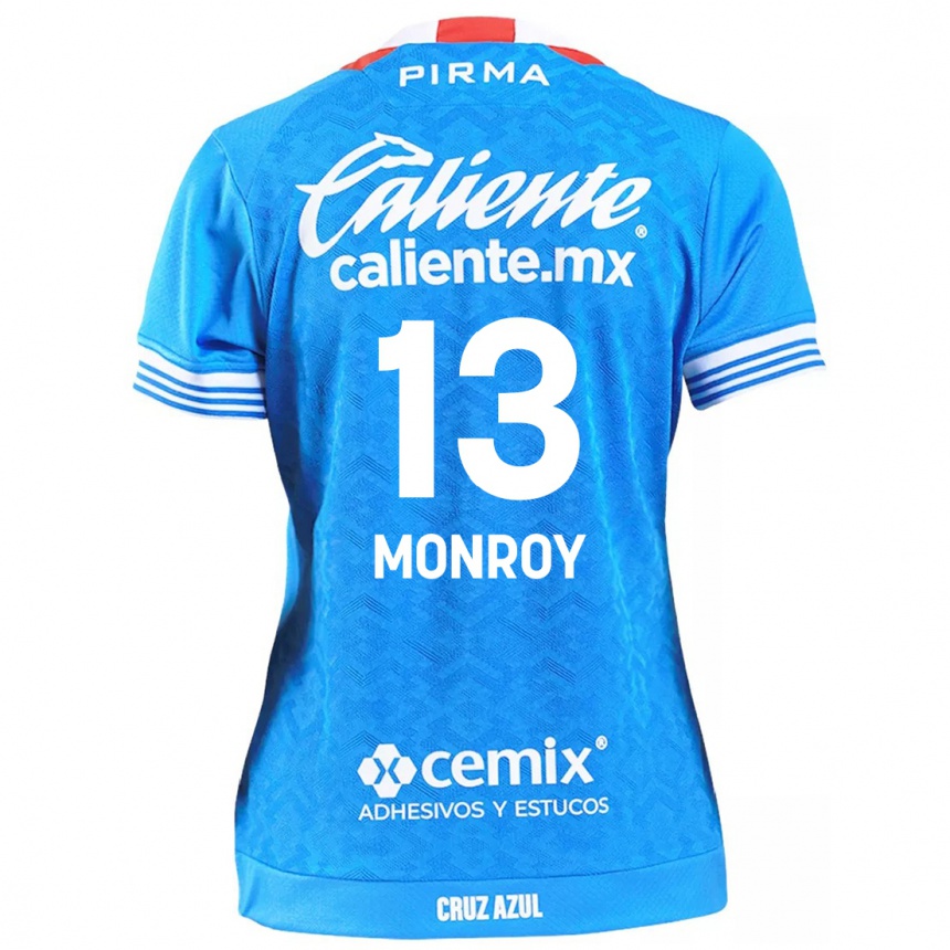 Kids Football Daniela Monroy #13 Sky Blue Home Jersey 2024/25 T-Shirt Uk