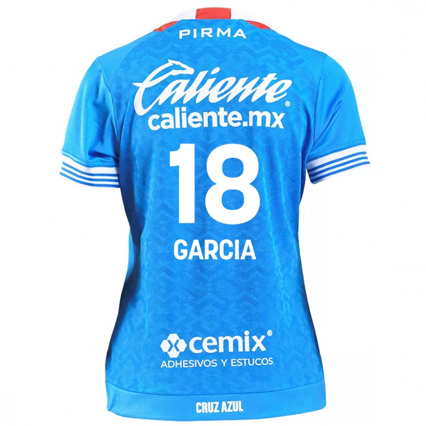 Kids Football Diana Garcia #18 Sky Blue Home Jersey 2024/25 T-Shirt Uk