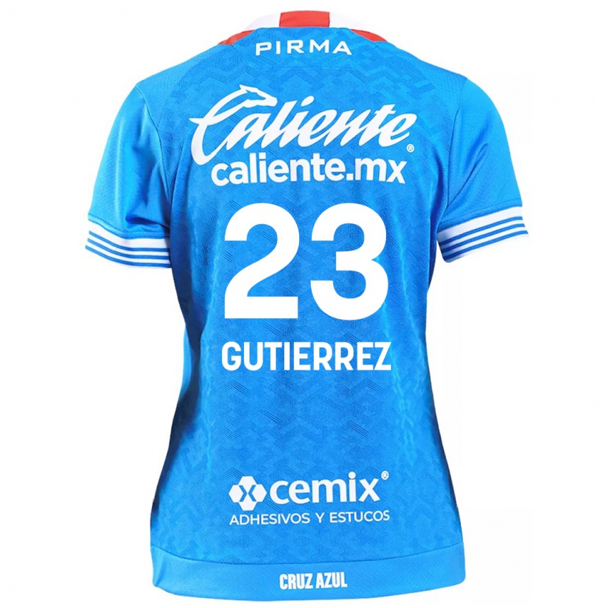 Kids Football Ivonne Gutierrez #23 Sky Blue Home Jersey 2024/25 T-Shirt Uk