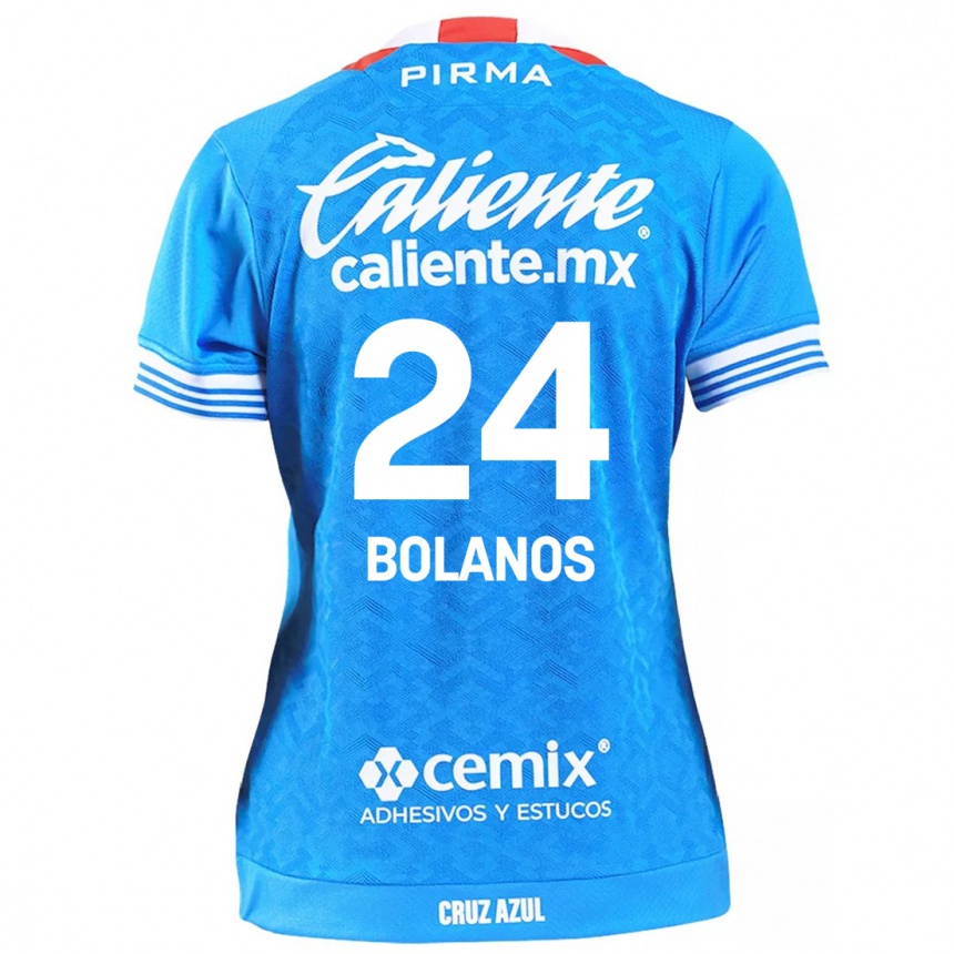 Kids Football Jatziry Bolanos #24 Sky Blue Home Jersey 2024/25 T-Shirt Uk