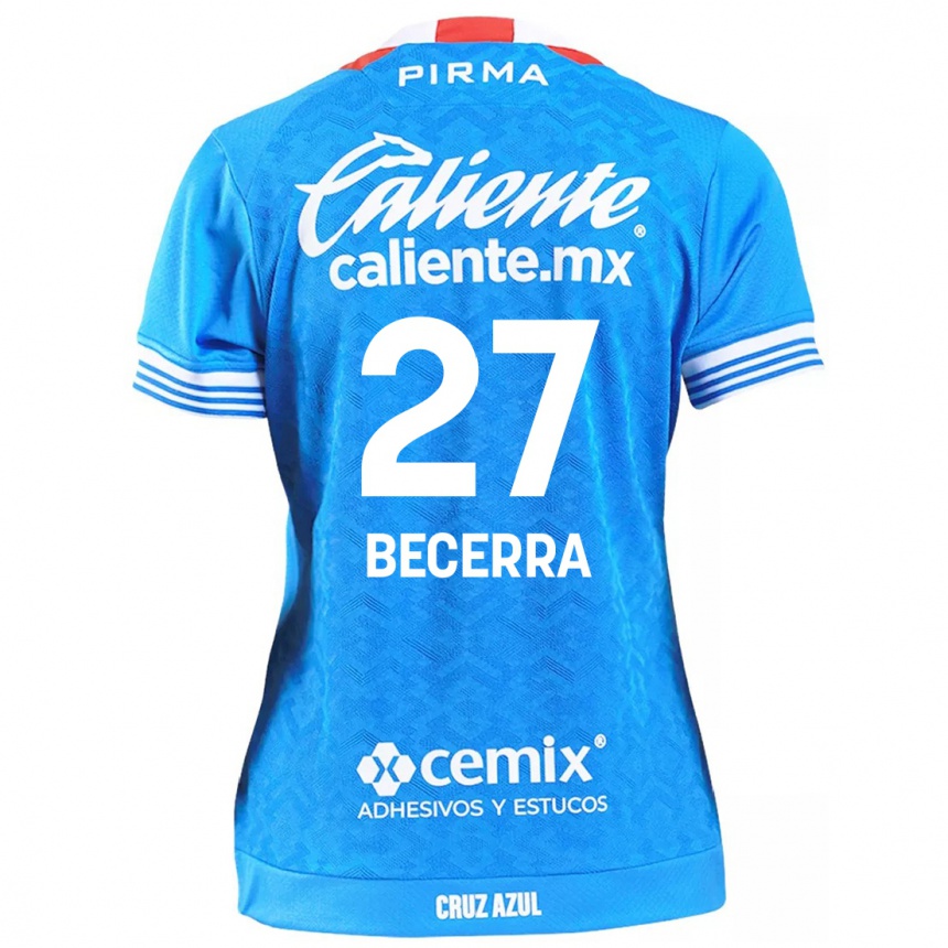 Kids Football Ana Becerra #27 Sky Blue Home Jersey 2024/25 T-Shirt Uk