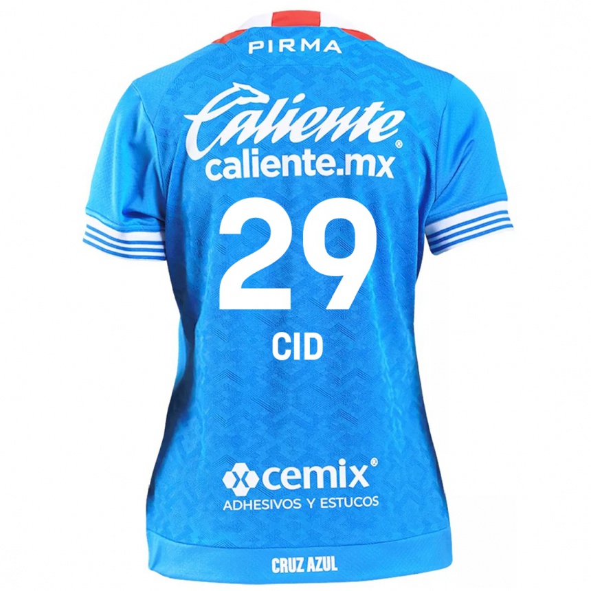 Kids Football Claudia Cid #29 Sky Blue Home Jersey 2024/25 T-Shirt Uk