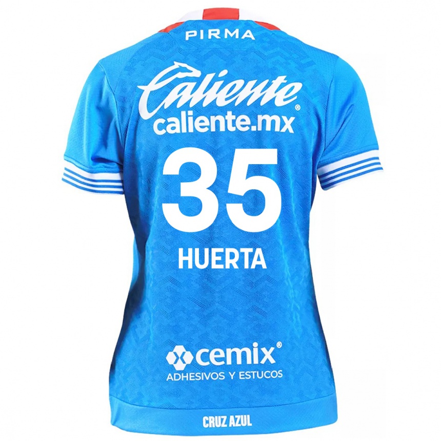 Kids Football Renata Huerta #35 Sky Blue Home Jersey 2024/25 T-Shirt Uk