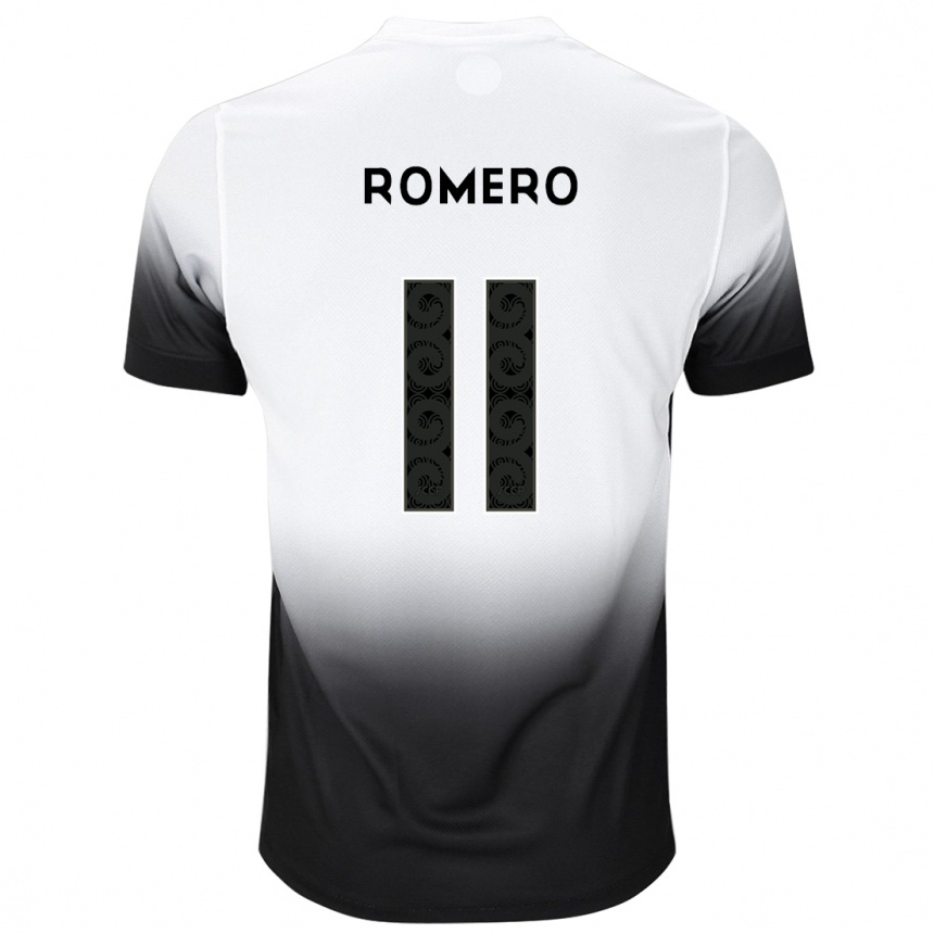 Kids Football Angel Romero #11 White Black Home Jersey 2024/25 T-Shirt Uk