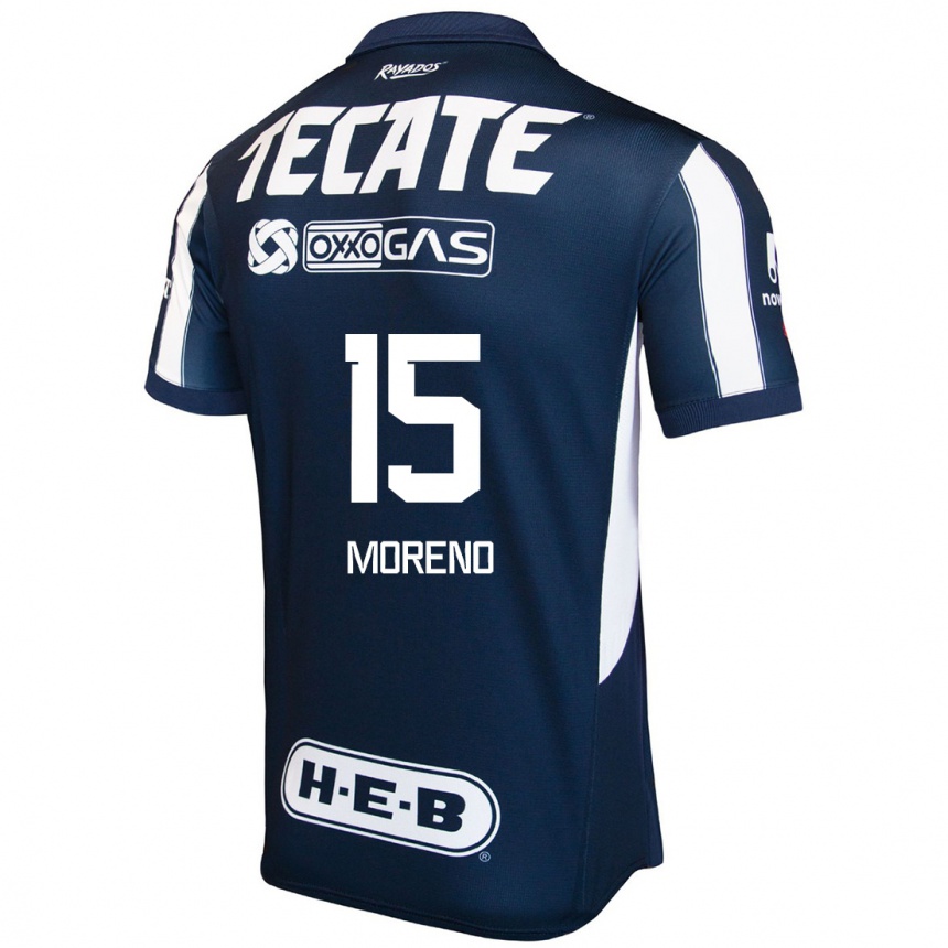 Kids Football Héctor Moreno #15 Blue Red White Home Jersey 2024/25 T-Shirt Uk