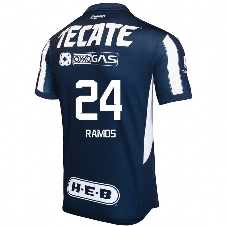 Kids Football César Ramos #24 Blue Red White Home Jersey 2024/25 T-Shirt Uk