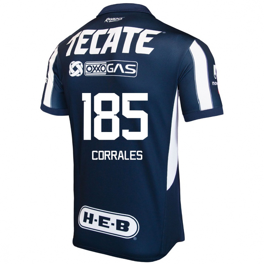 Kids Football Ángel Corrales #185 Blue Red White Home Jersey 2024/25 T-Shirt Uk