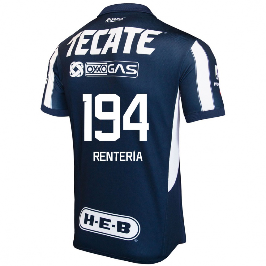 Kids Football Ricardo Rentería #194 Blue Red White Home Jersey 2024/25 T-Shirt Uk