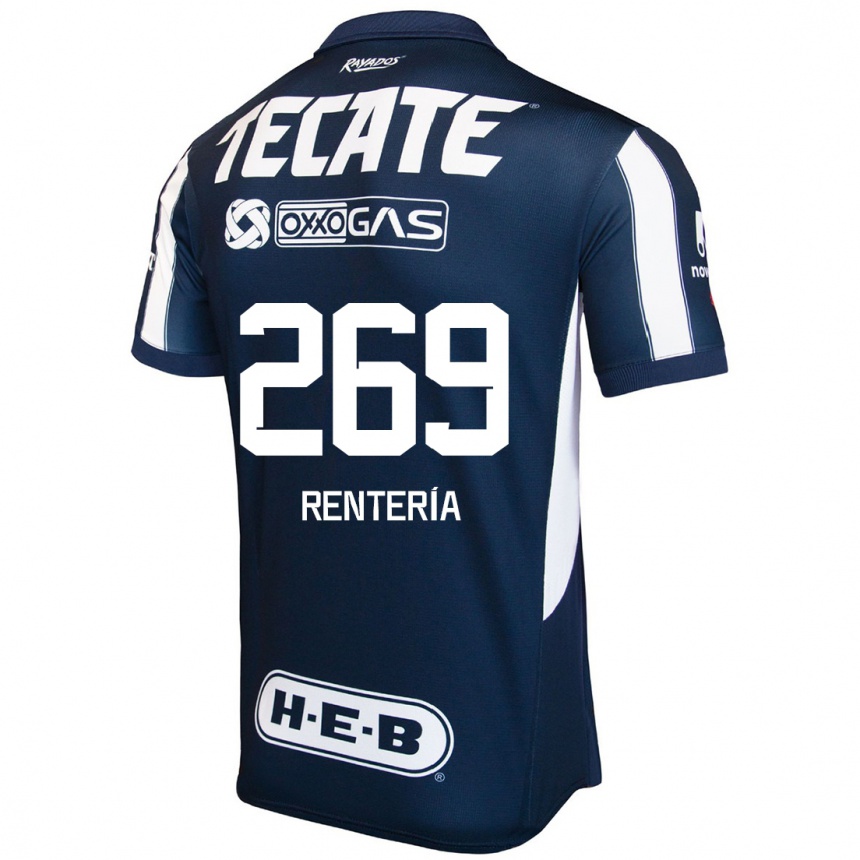 Kids Football Rodrigo Rentería #269 Blue Red White Home Jersey 2024/25 T-Shirt Uk