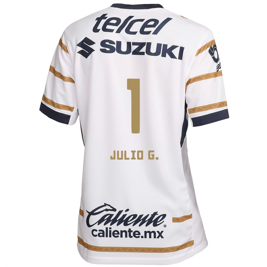 Kids Football Julio González #1 White Obsidian Home Jersey 2024/25 T-Shirt Uk