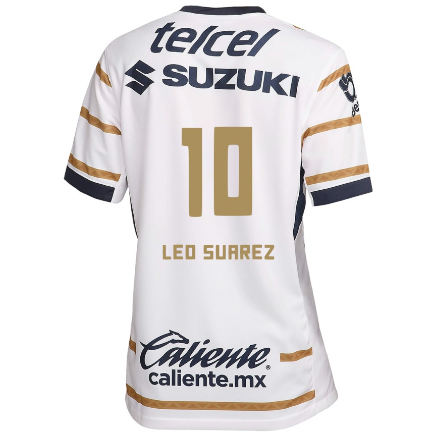 Kids Football Leo Suárez #10 White Obsidian Home Jersey 2024/25 T-Shirt Uk