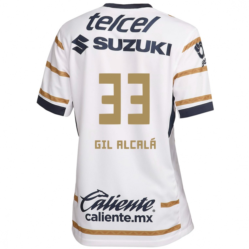 Kids Football Gil Alcalá #33 White Obsidian Home Jersey 2024/25 T-Shirt Uk