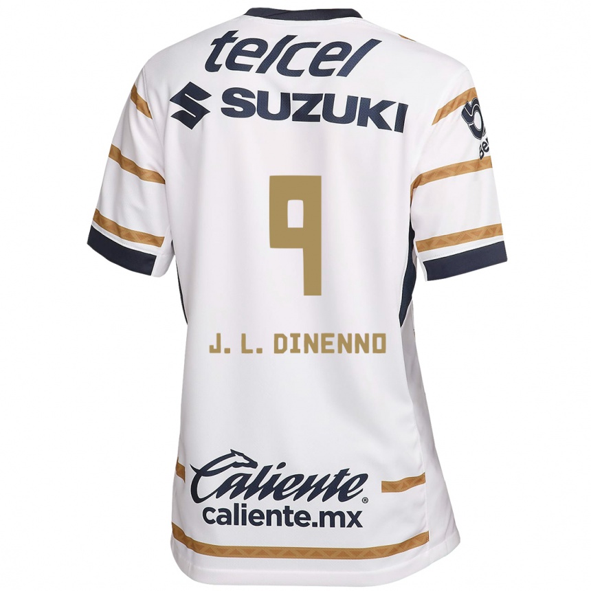 Kids Football Juan Dinenno #9 White Obsidian Home Jersey 2024/25 T-Shirt Uk