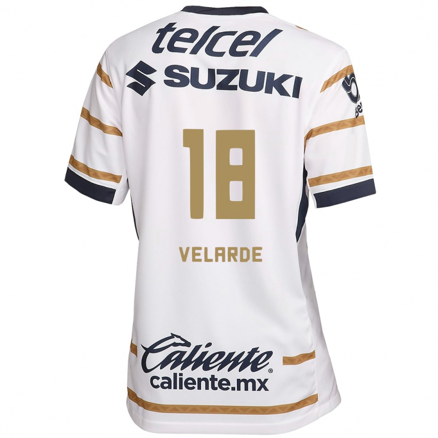 Kids Football Efrain Velarde #18 White Obsidian Home Jersey 2024/25 T-Shirt Uk