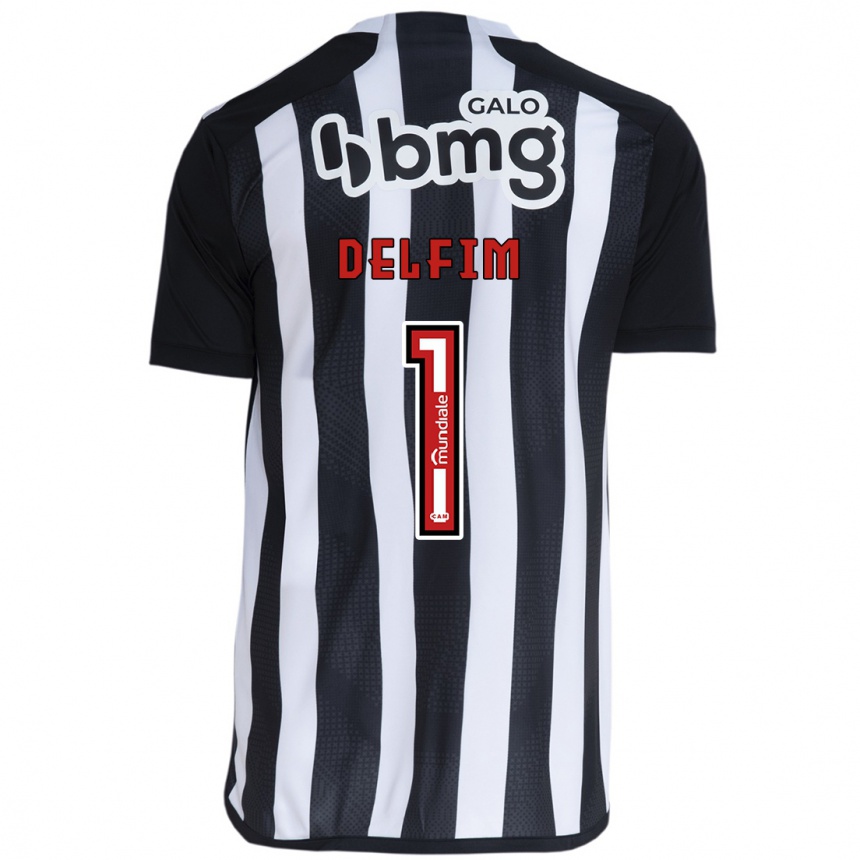 Kids Football Gabriel Delfim #1 White Black Home Jersey 2024/25 T-Shirt Uk