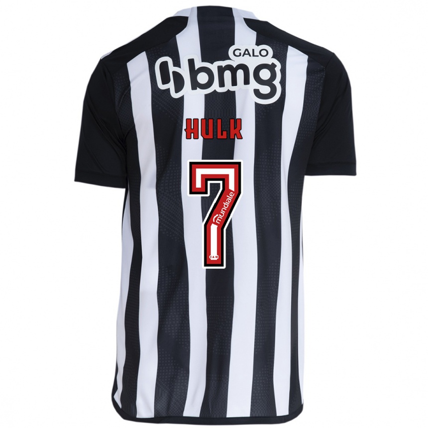 Kids Football Hulk #7 White Black Home Jersey 2024/25 T-Shirt Uk