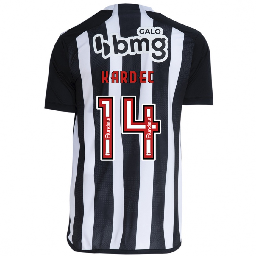 Kids Football Alan Kardec #14 White Black Home Jersey 2024/25 T-Shirt Uk